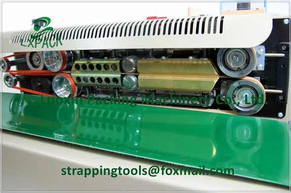 Horizontal Vertical Portable Stainless Steel Tilt Head Continuous Band Sealers Rapid Tabletop Free Standing Benchtop Band Sealer with Dry Ink Coding3
