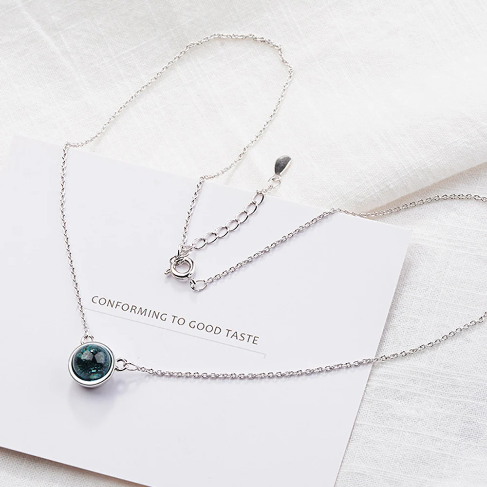 simple women necklace silver (7)