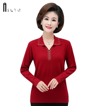 

ASLTW Sweater Woman Winter 2019 Casual Pink Jumper Long Sleeve Pullover Knitwear Pull Femme Lapel Plus Size Sweater Women