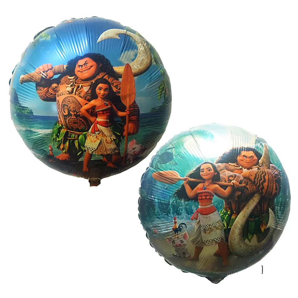 

KUWANLE 30pcs/lot 18inch Cartoon Moana Foil Helium Balloons For Kids Birthday Balloon Wedding Party Supplies Decoration Globos