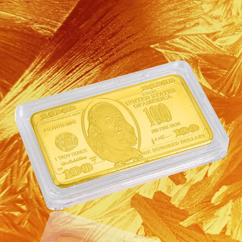 24K позолоченные современные украшения памятная монета золотой слиток Бар Слиток Золотой Сувенир Монета фильм Dorpshipping
