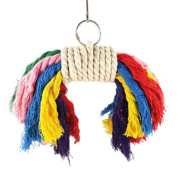 

1PCS Parrot Cotton Rope Bite Toy Bird Toy Cotton String Bird Supplies