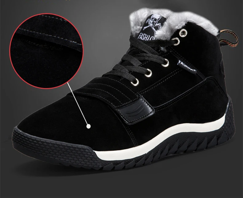 Brand Men`s Winter Shoes Male Boot Warm Fur Classic Casual Snow Bot Man Waterproof Sneakers Mens Ankle Leather Boots Men (3)