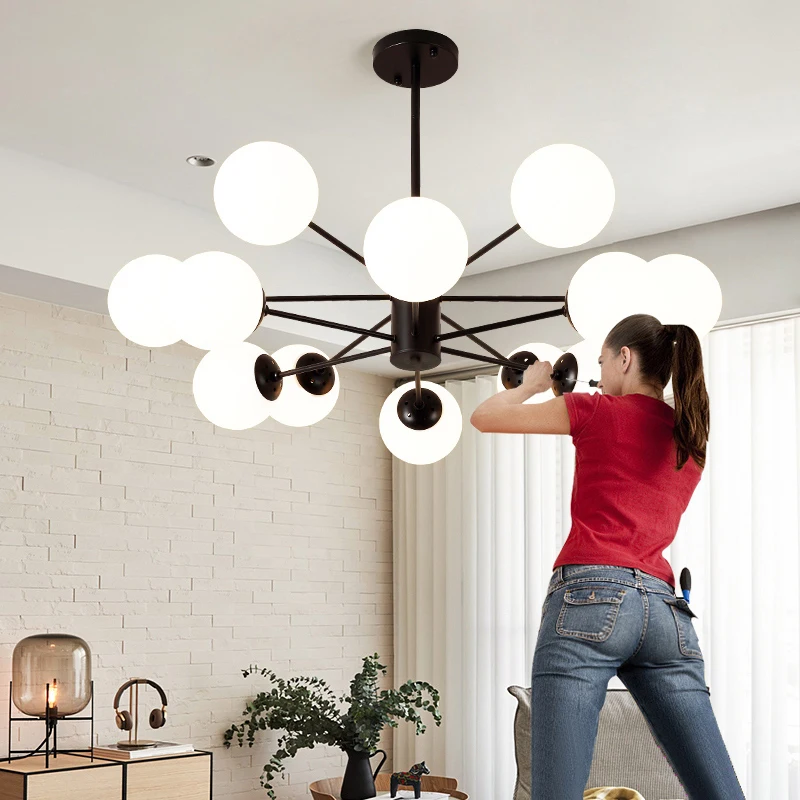  Vintage LED Ceiling Light Fixture For Living Room Modern Bedroom Ceiling Lamps Nordic Chandelier Ce - 32963608148