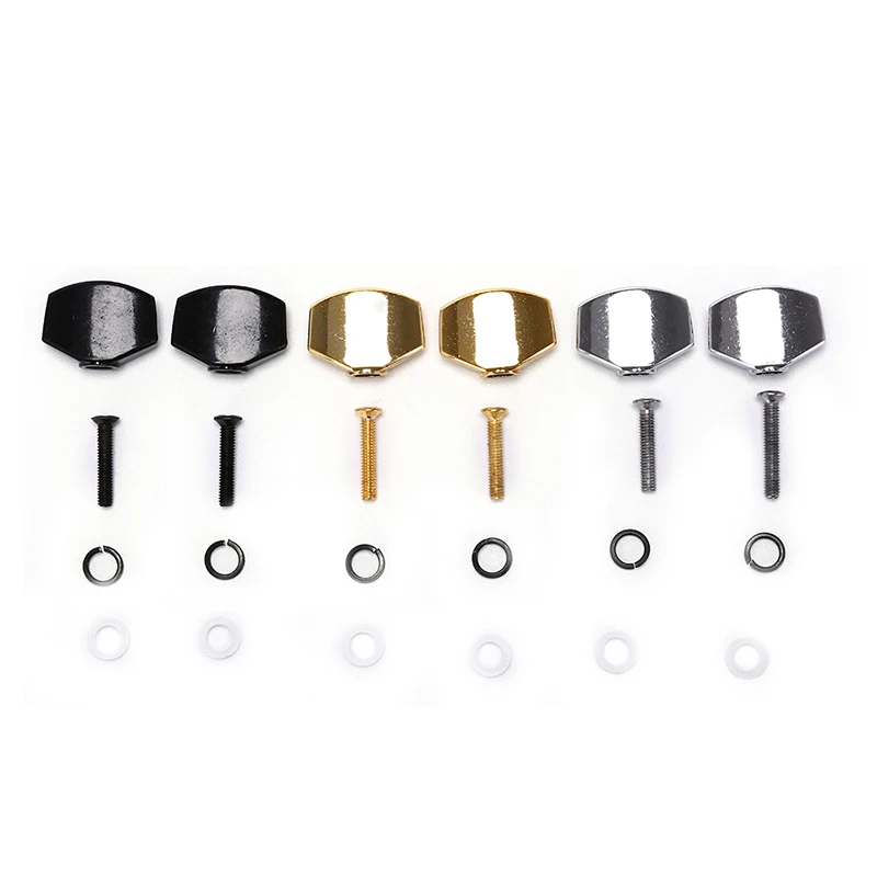 2pcs Small Oval Metal Guitar Tuning Pegs keys Tuners Machine Heads replacement Buttons knobs
