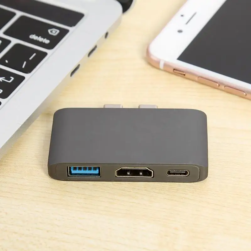 Адаптер Bluetooth Dual type C к 4K HDMI USB 3,0 PD 3 в 1 сплиттер адаптер Bluetooth Recever для ноутбука MacBook Pro