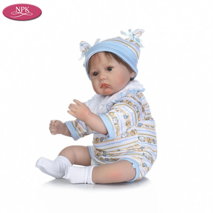 NPK Soft Silicone Reborn Baby Doll Realistic Girl Babies Dolls 16 inch 40CM Lifelike Princess Girls Boys Kids Toys Children Gift (7)