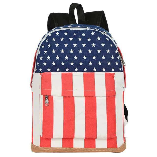 Unisex Backpack Canvas School Bag Book Campus Backpack UK US Flag Wholesale Retail Drop Shipping