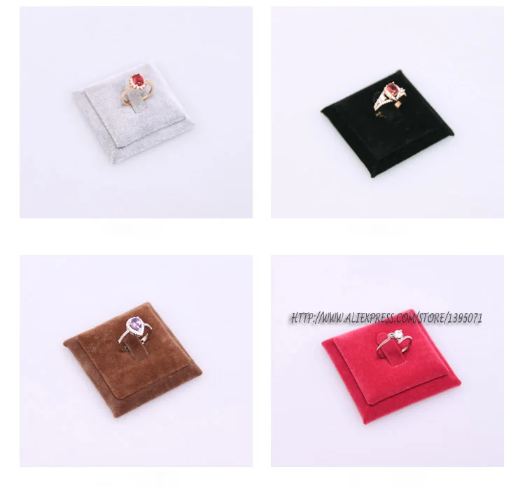 

Free Shipping Velvet Square Ring Display Sheets Jewelry Holder Ring Display Rack Ring Showcase