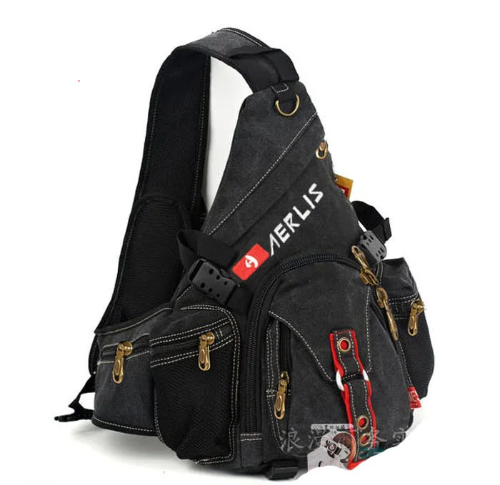 

2019 FREE SHIPPING men canvas chest pack cool trend messenger bags casualchest bags for men military new bag