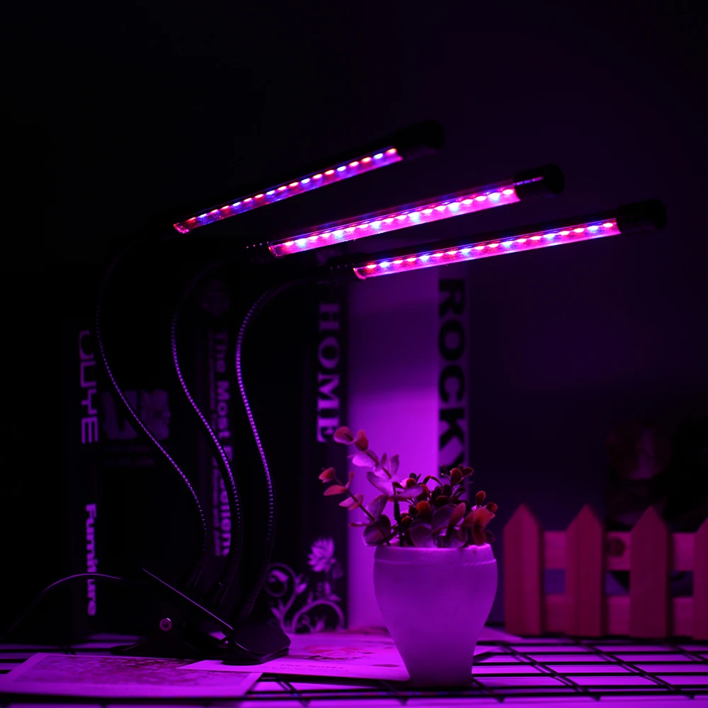 

Full Spectrum Adjustable LED Plant Grow Light with Clip Plant Flower Hydroponic Aquarium Bulb Red and Blue LED Plant Grow Light