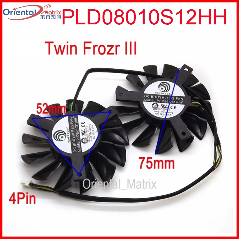 NEW For MSI graphics card fan POWER LOGIC PLD08010S12HH 12V 0.35A 4-Pin