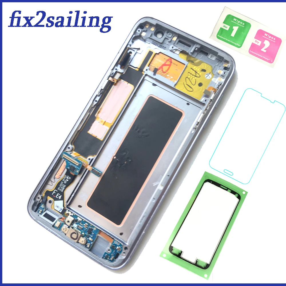 

Super Amoled for Samsung Galaxy S7 Edge LCD Display G935F G935A G935FD G935P screen replacement 100% Tested Touch Screen +Frame