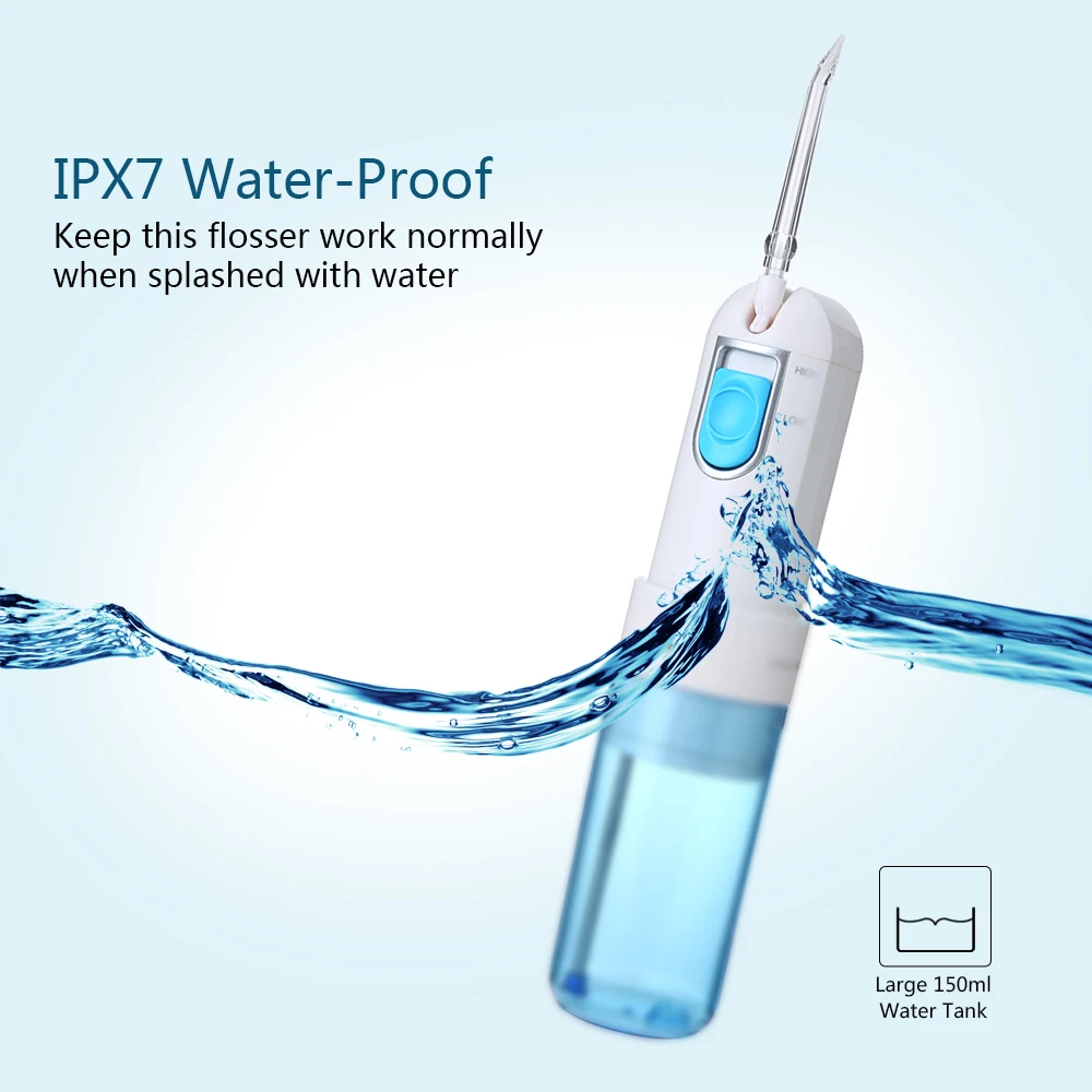 

Irrigator of the Oral Cavity Cordless Water Rechargeable Electronic Oral Irrigator Dental Care Tooth Tool with 5 Jet Tips
