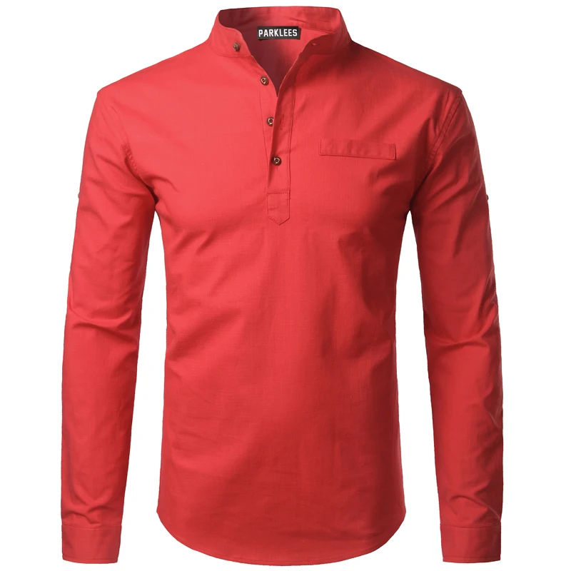 الأبيض قميص الرجال 2017 طوى كم رجل اللباس قمصان سليم صالح القطن الكتان الذكور قميص عارضة هينلي قميص Camisa الغمد