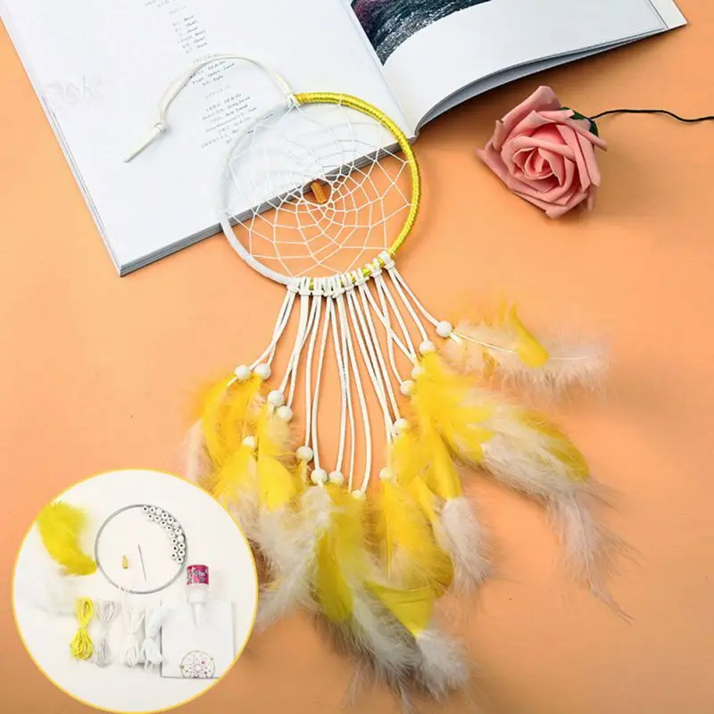 New Indian Style Sweet Dream Feather Dreamcatcher Wind Chimes For Bedroom Decor Wall Hanging Decor Gift For Kids Gifts 1