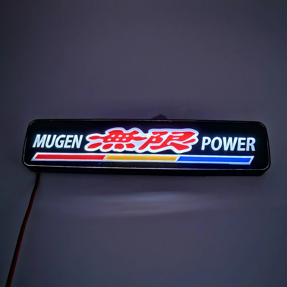 Передний гриль светодиодный Mugen power Racing логотип эмблема светильник для Honda Mugen power Accord Civic City Crv Hrv Fit автомобильный Стайлинг Acces