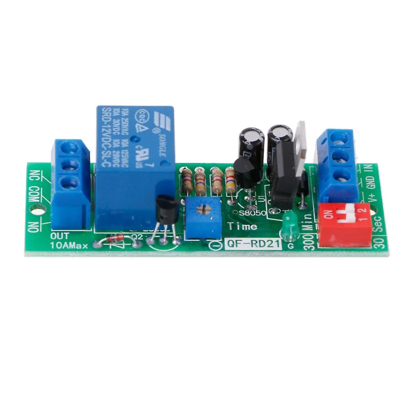 DC12V Adjustable Signal Trigger Timer Relay High Level Time Delay Turn