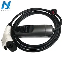 Khons тип 1 электрический автомобиль портативное зарядное устройство для электромобиля с вилкой Великобритании SAE J1772 16A Регулируемый 16ft кабель автомобиля EV зарядное устройство разъем