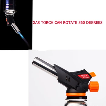 

HADELI gas torch can rotate 360 degrees high temperature welding outdoor barbecue baking gun