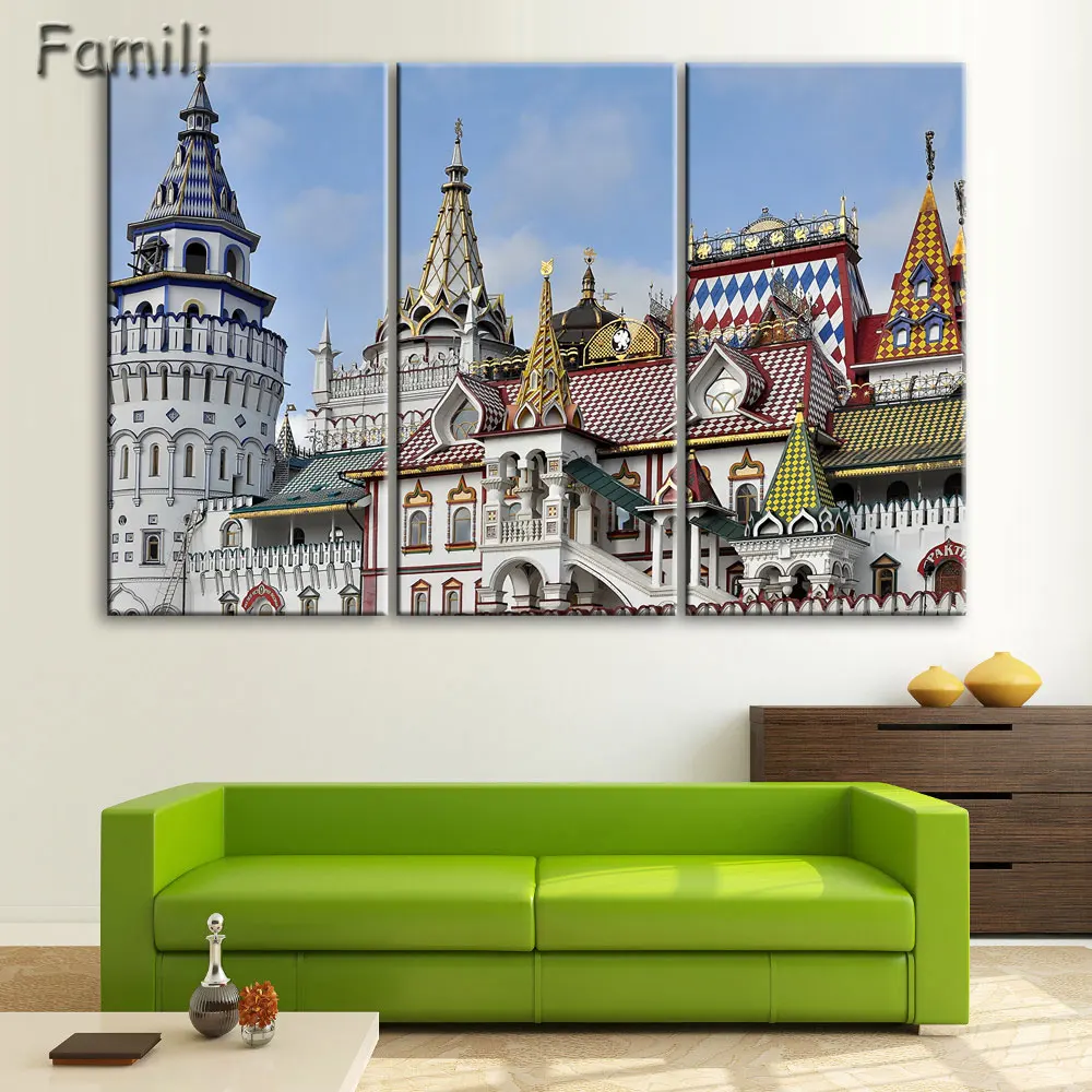 3 шт. Картина на холсте с изображением российского пейзажа|oil painting|canvas paintingwall painting