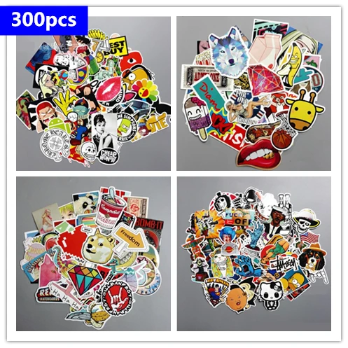 150/300 шт./компл. Lufy Doge Zombie Hanamichi Бэтмен Пираты багажная коробка наклейки на