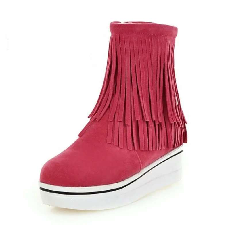 SaraIris New Arrivals Big Size 34 43 Woman Boots Tassel With Fur Women