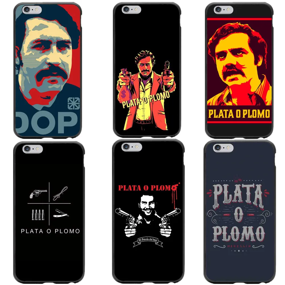 Pablo escobar plata o plomo черный Жесткий чехол для телефона из ПК iPhone 5 5S 6 6S Plus 7 XR XS Max 8 X 10