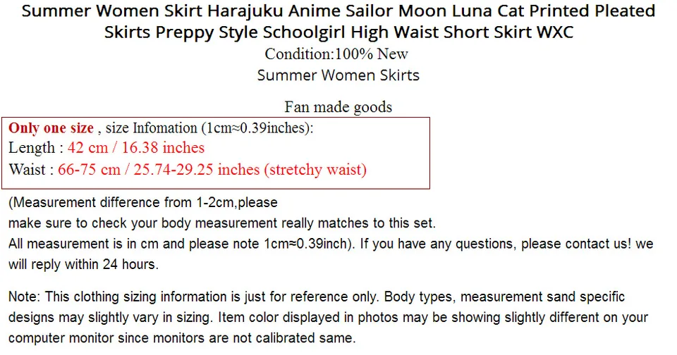 Summer Women Skirt Harajuku Anime Sailor Moon Luna Cat Printed Summer Women Skirt Harajuku Anime Sailor Moon Luna Cat Printed