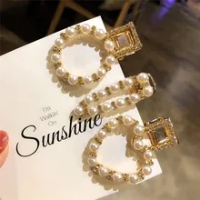 Горячая мода супер фея самодельный жемчуг горный хрусталь зажим «утиный клюв» чистая красный ретро ветер заколка для волос Liu сплава из жемчуга красоты вечеринок