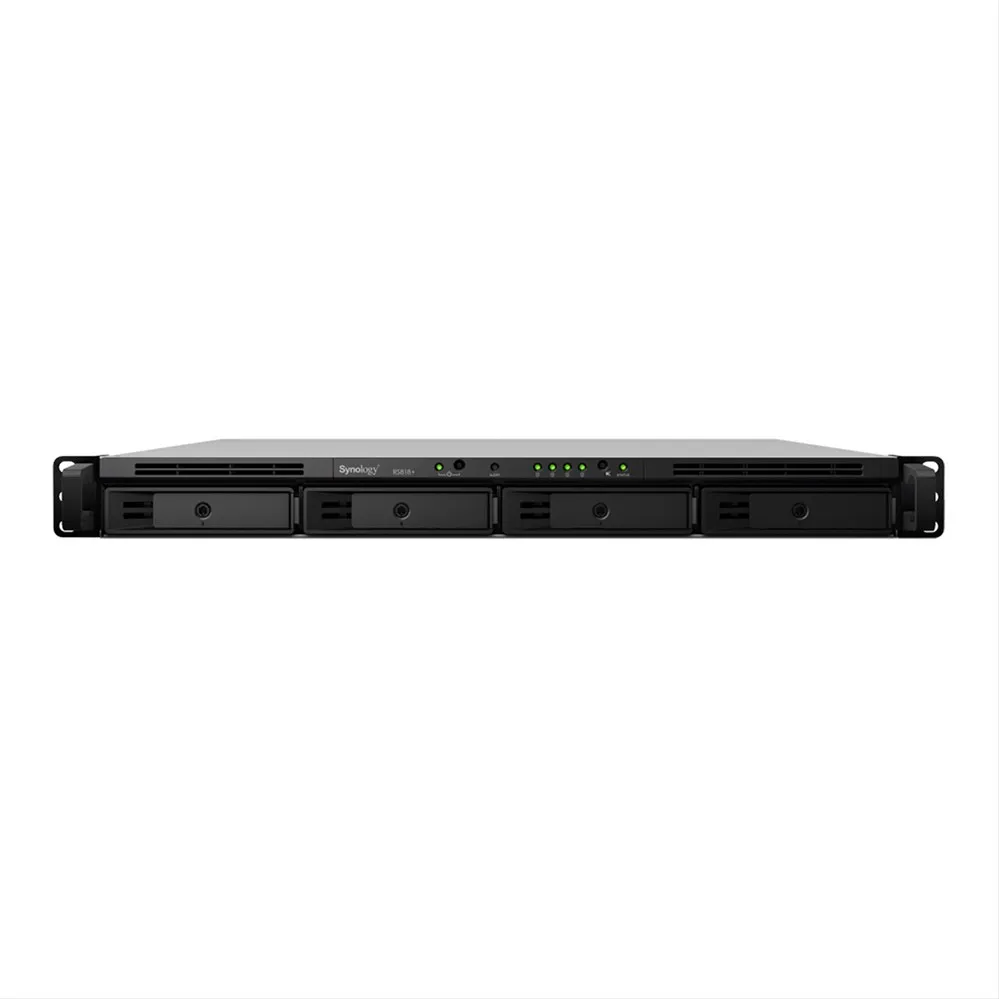 

Synology RackStation RS818+, HDD, SSD, 48 TB, Serial ATA, Serial ATA II, Serial ATA III, 2.5,3.5", 0, 1, 5, 6, 10, JBOD, BT