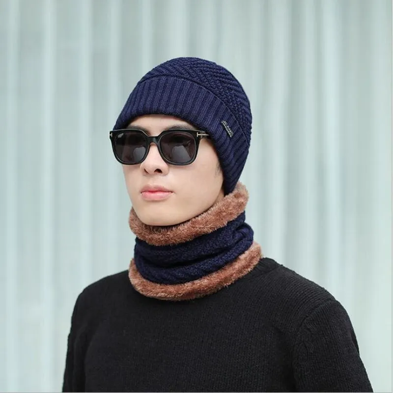 Зимняя шапка Skullies Beanies шапки зимние для мужчин и женщин шерстяной шарф Балаклава