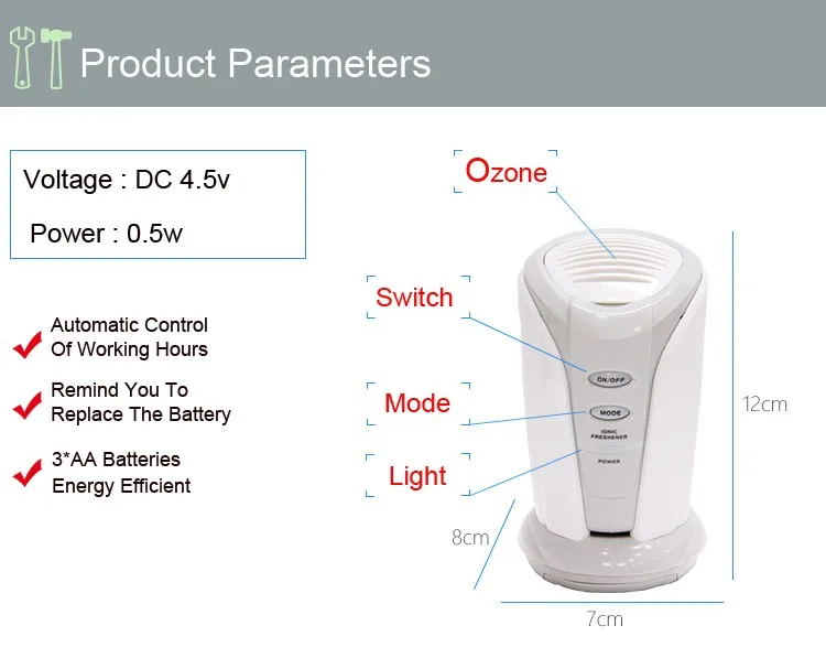 Озоновый генератор, дезодорант для холодильника, фруктов, овощей, шкаф O3, ионизатор, дезинфицирующий стерилизатор, очиститель свежего воздуха, уход за кожей