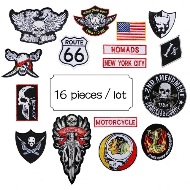 Buy MotoPATCHES 16 Pieces/Lot Motorcycle Jacket Biker