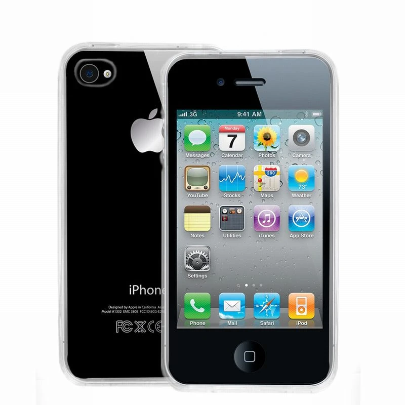 portefeulle para Apple iPhone 4S 4 S 4G iPhone4 funda acrílica transparente carcasa dura trasera suave accesorios de goma de silicona|cover accessories|cover forcover