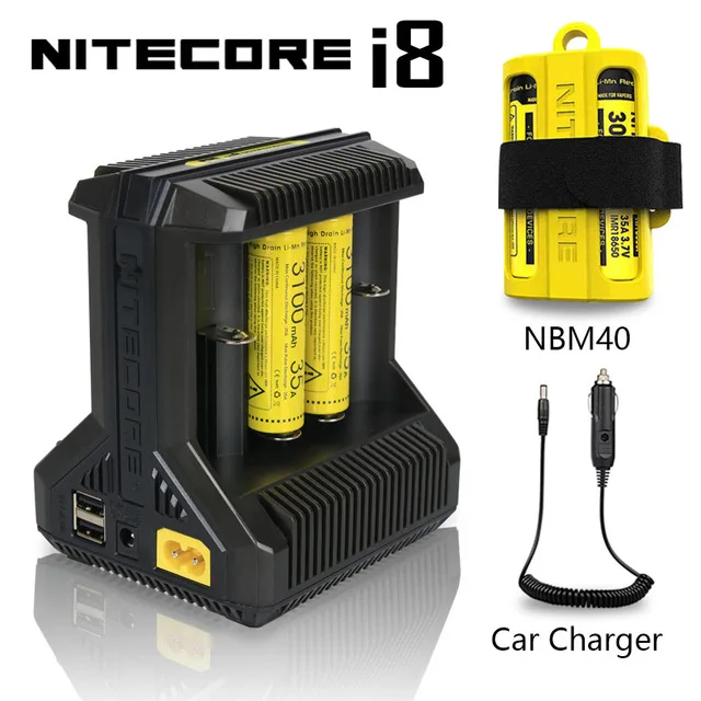 Nitecore i8 Новое i4 i2 интеллектуальное зарядное устройство 8 слотов всего 4A выход Смарт зарядное устройство для Li-Ion 18650 16340 10440 AA AAA 14500 26650 - Цвет: Package4