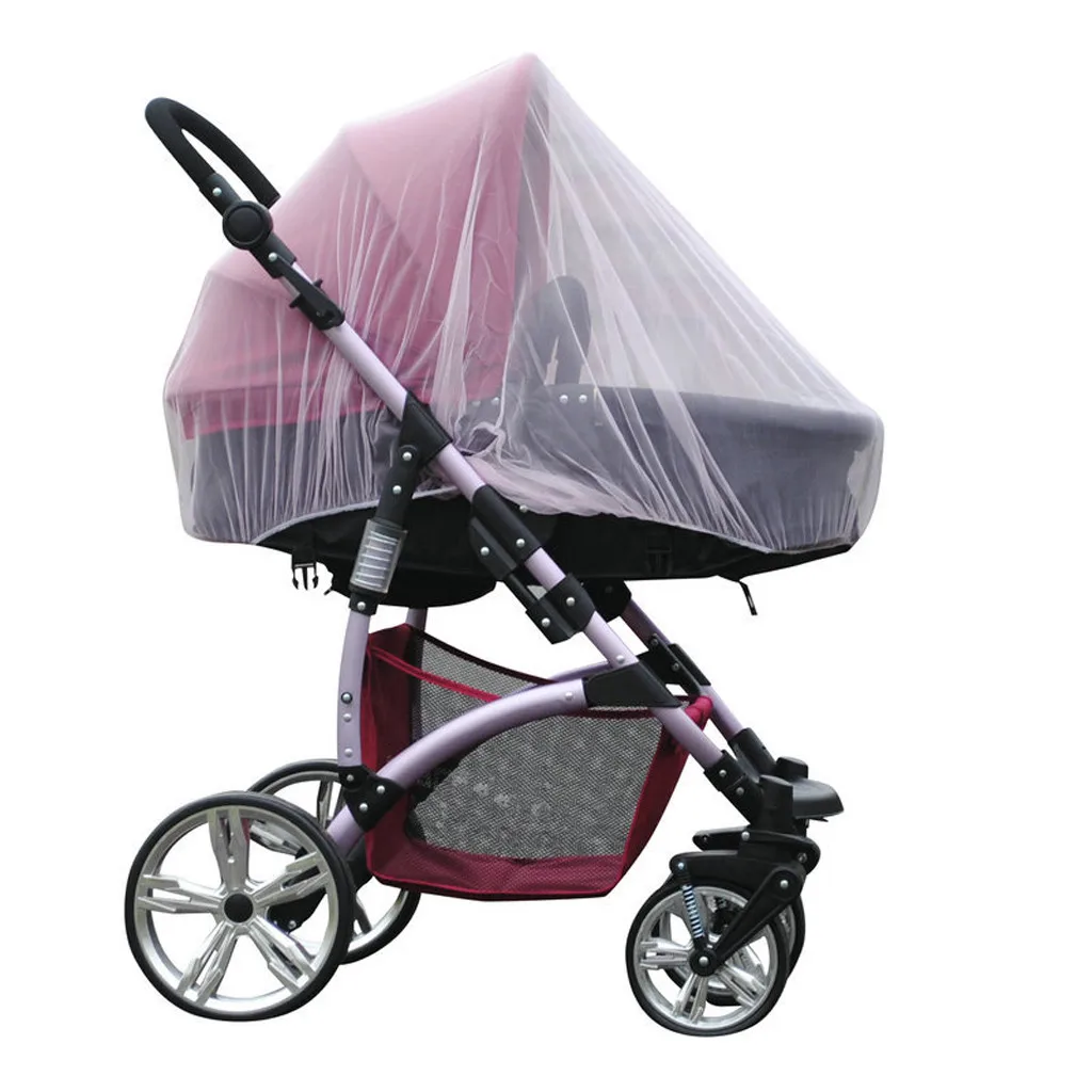 Baby Care Children's Kid Stroller Pushchair Pram Mosquito Fly Insect Net Mesh Buggy Cover for Baby Infant - Цвет: pink