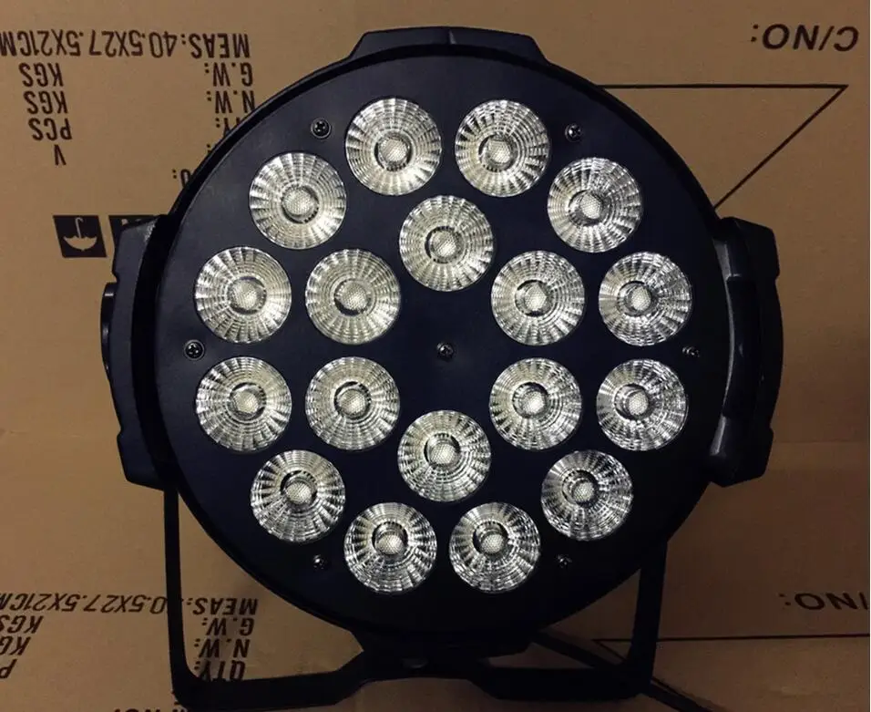 

18x18W Led Par Light RGBWA 6in1 dj dmx LED Luxury DMX 10 Channels Led Flat Par Lights