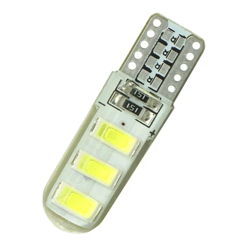 

NEW T10 194 WY5W W5W 6 SMD 5630 LED Silica gel Waterproof Wedge Light Car marker light reading dome Lamp Auto parking bulbs 12V