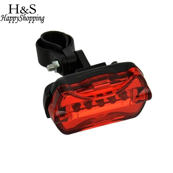 

Waterproof Red Bike Bicycle 5 Flash LED Rear Lamp Tail Torch Back Light Safety Free Shipping