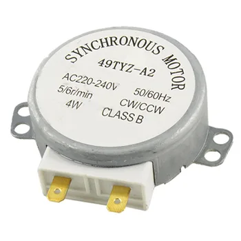 

49TYZ-A2 Shaft Diameter 7mm x 11mm AC 220V-240V 4W 4RPM Turntable Synchronous Motor Microwave Oven 65mm x 60mm x 27mm (L*W*T)