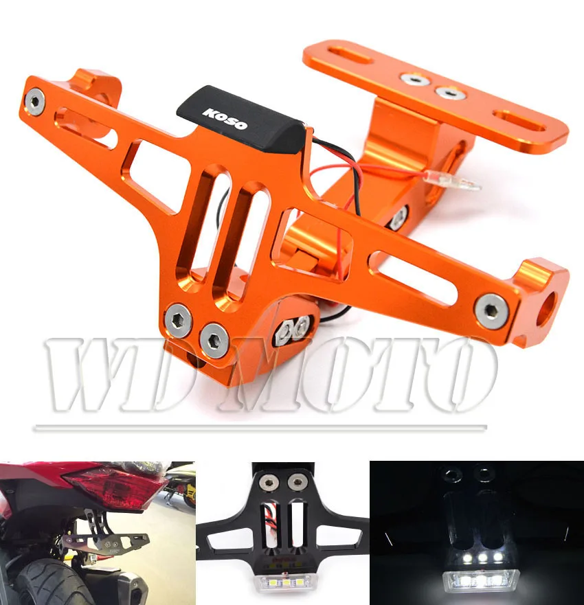 NEW Motorcycle License Number Plate Holder Mount Bracket Hanger