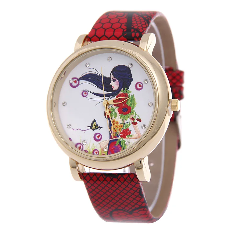 

Fashion Casual Beautiful Girl Women's Quartz Wristwatches Leahter Lady Dress Watch Women's Bracelet Watch Relogio Feminino Reloj