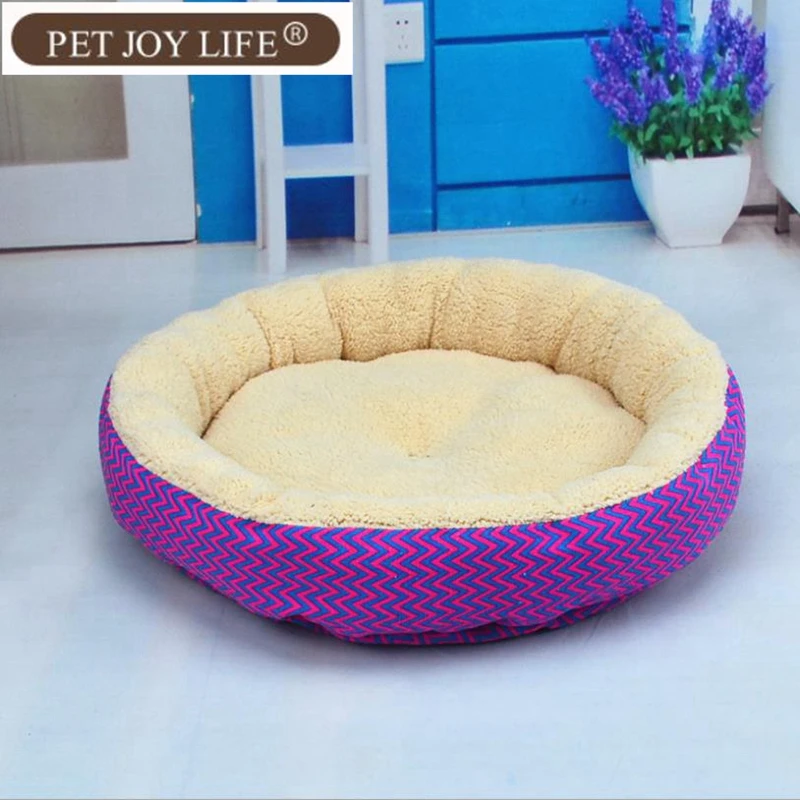 

Pet Lounger Cushion Warm Fleece Dog Bed 2 Sizes Round For Small Medium Large Dogs & Cat Winter Dog Kennel Puppy Mat Ped Bed