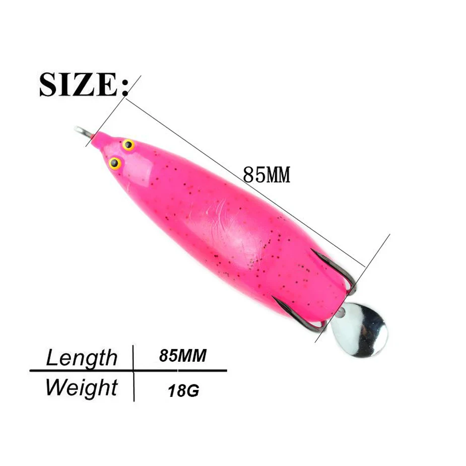 TOMA 3 шт./лот, мягкая пластиковая приманка в виде лягушки, приманка для рыбалки, 85 мм, 18 г, приманки в виде змеиной головы, свинцовый крючок с лезвием, приманка для ловли басов, лягушек