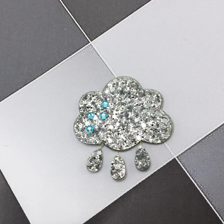 

10PCS/Lot Morning Shape Merry Christmas Padded Applique Crafts for Children Headwear Hair clip Accessorie