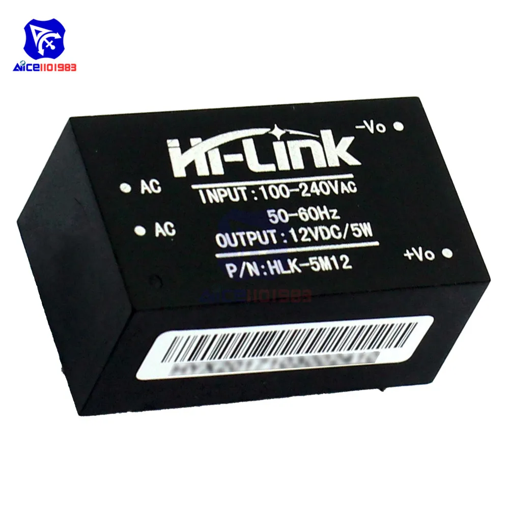 Ac dc 220 В до 5 В/3 3 В/12 в Вт понижающий преобразователь питания Модуль HLK PM01 PM03 PM12 для