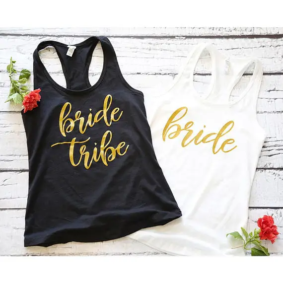 bride tribe tank tops
