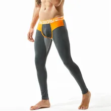 Зимние мужские кальсоны, утолщенное сексуальное мужское нижнее белье, штаны, пижамные штаны, низкая посадка, плотные леггинсы, теплое термобелье