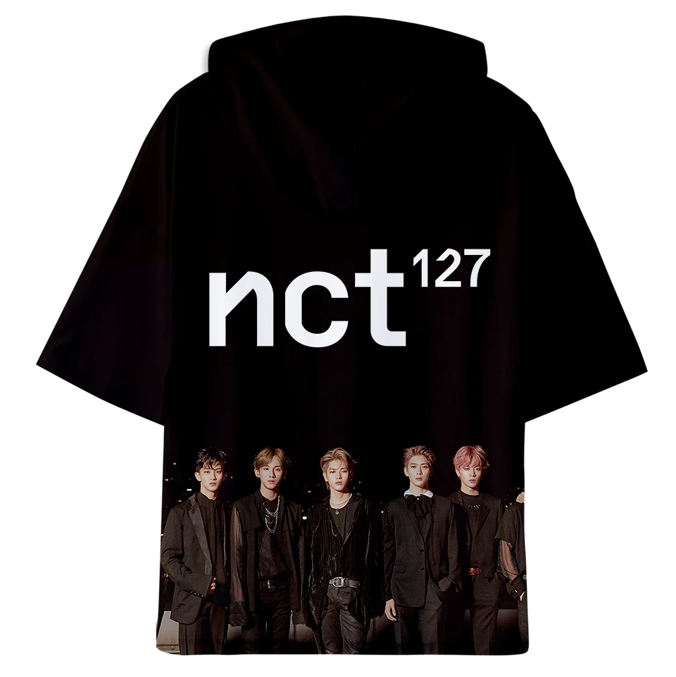 Худи 3D NCT 127 футболка Летний новый альбом с коротким рукавом женские/мужские